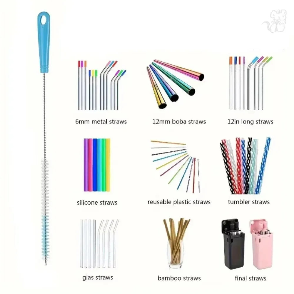 8 Pack Nylon Straw Cleaning Brush Set