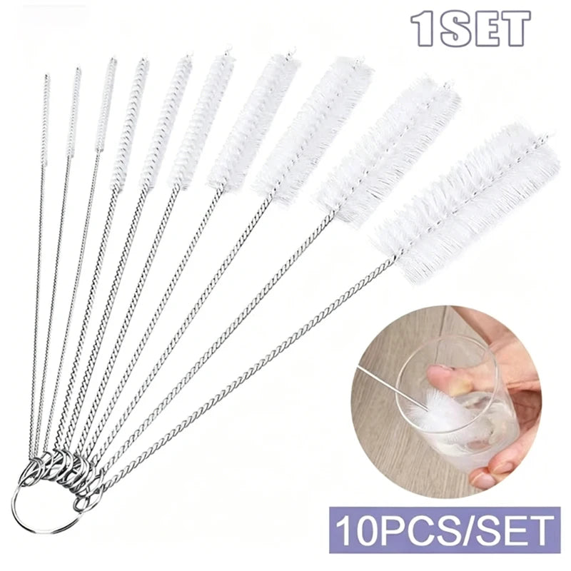 10pcs Reusable Straw Cleaning Brush