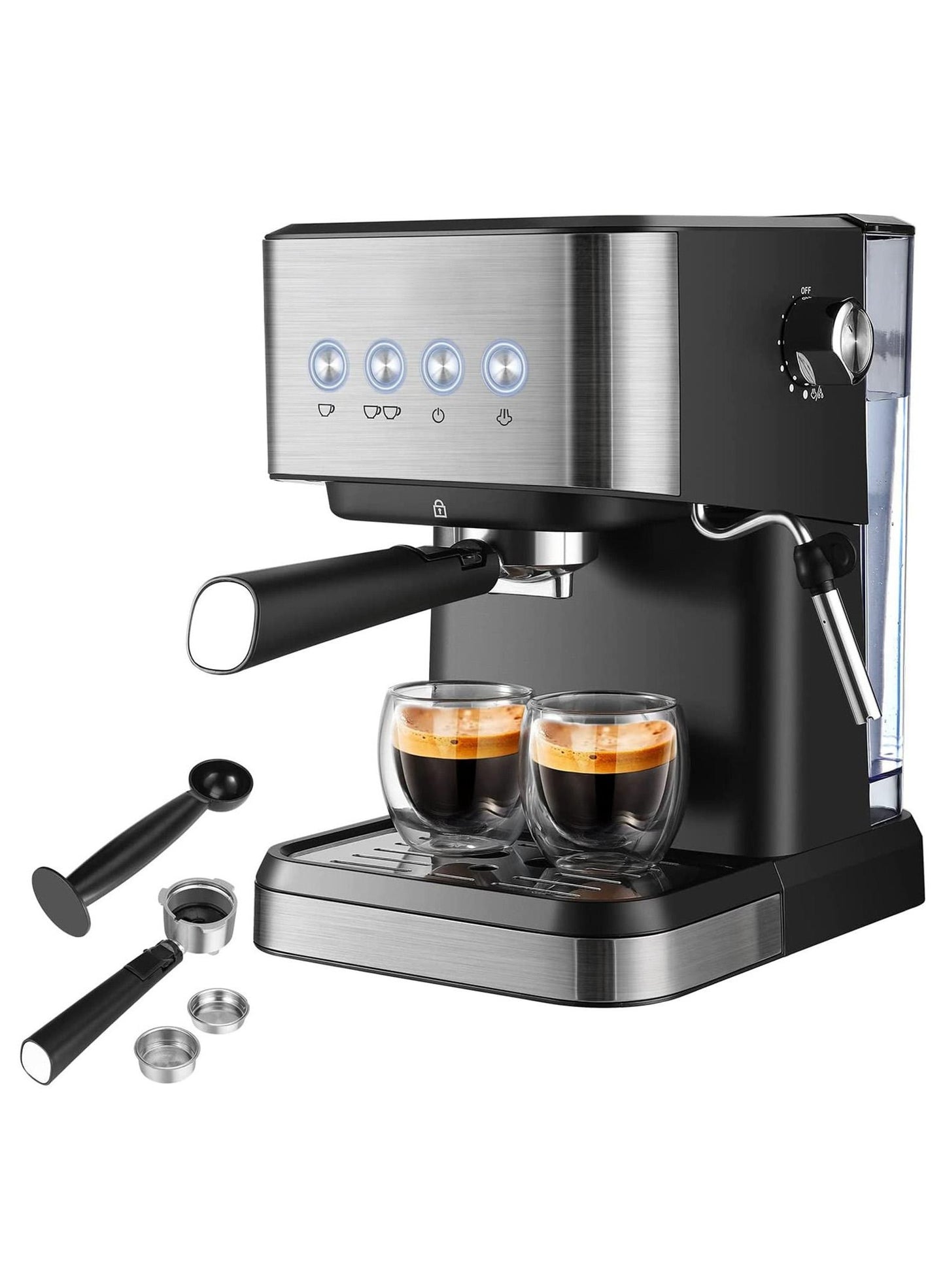 Espresso Machine 1050W All-In-One Semi-Automatic Coffee Machine