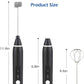 USB Rechargeable Handheld Electric Milk Frother with 3 Speeds