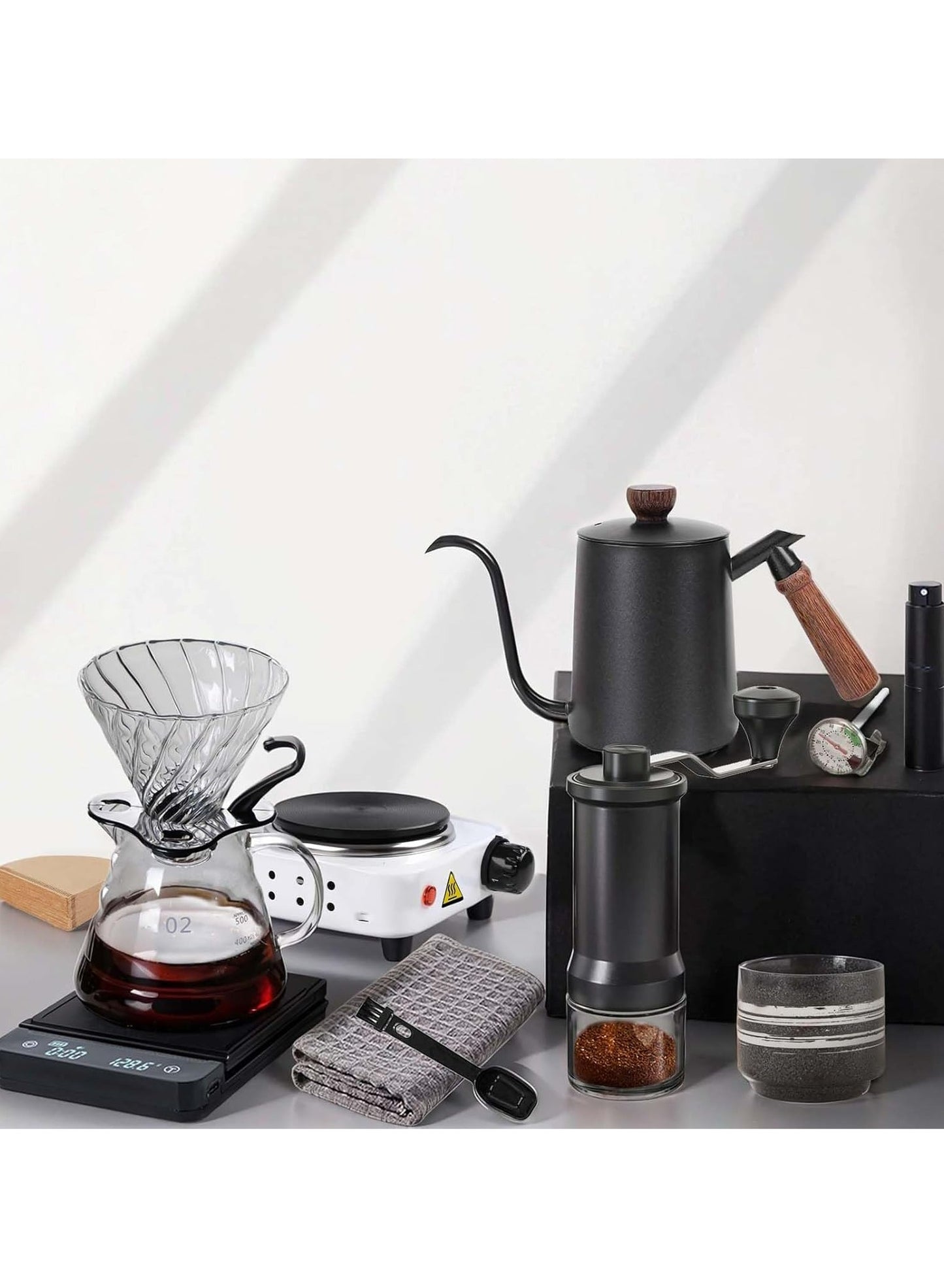 V60 Coffee Drip Kit - 12-in-1 Hand Drip Coffee Maker Set