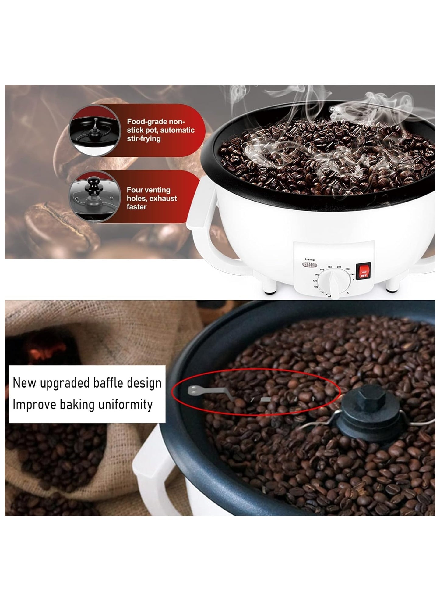 Electric Coffee Bean Roaster Machine