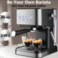 Espresso Machine 1050W All-In-One Semi-Automatic Coffee Machine