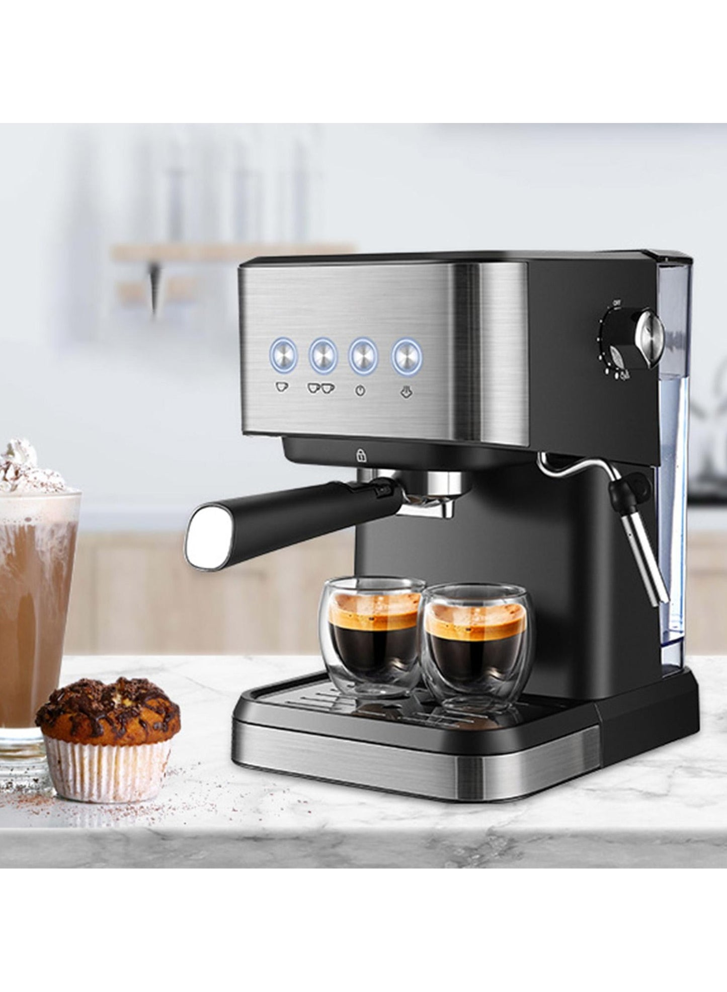 Espresso Machine 1050W All-In-One Semi-Automatic Coffee Machine