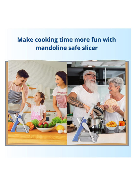 Versatile Safe Slicer Mandoline Cutter: Adjustable, Easy-to-Use Kitchen Chopper for Vegetables