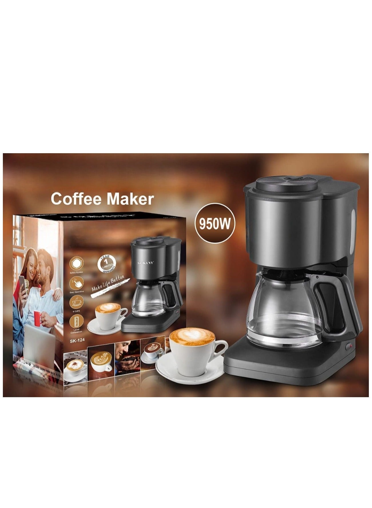 High-Power Drip Coffee Maker