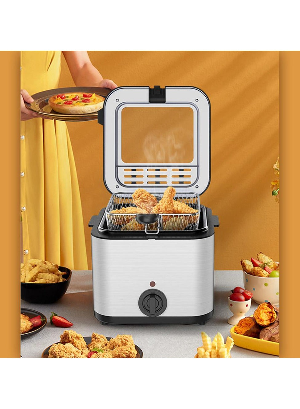 Deep Frying Pot with Nonstick Coating Fryer