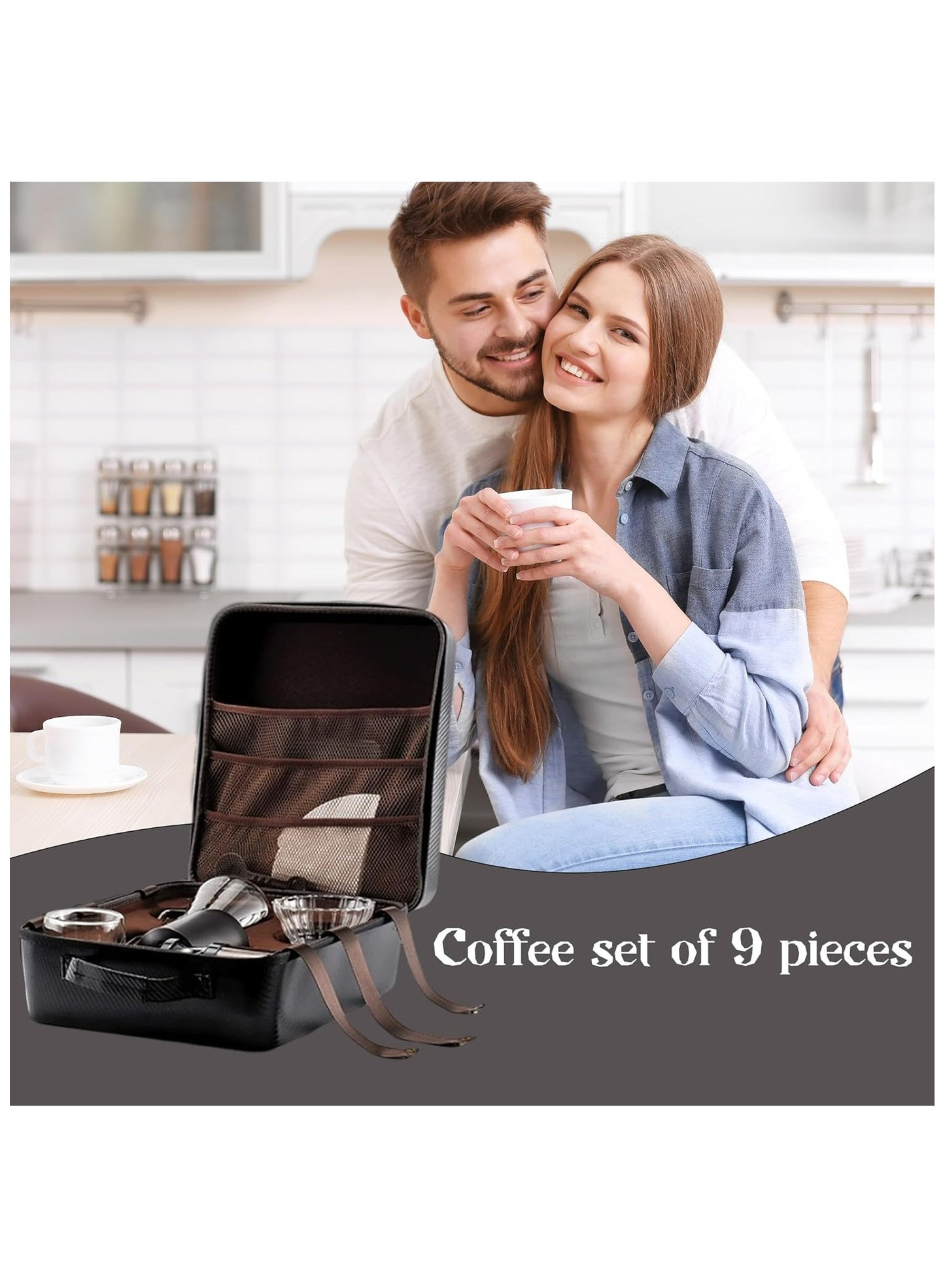 9 Pcs Travel Coffee Lovers Gift Set