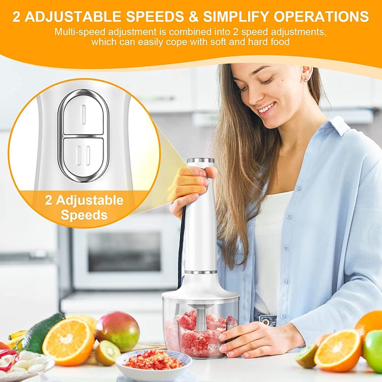 Immersion Blender Handheld 5 in 1 Hand Blender