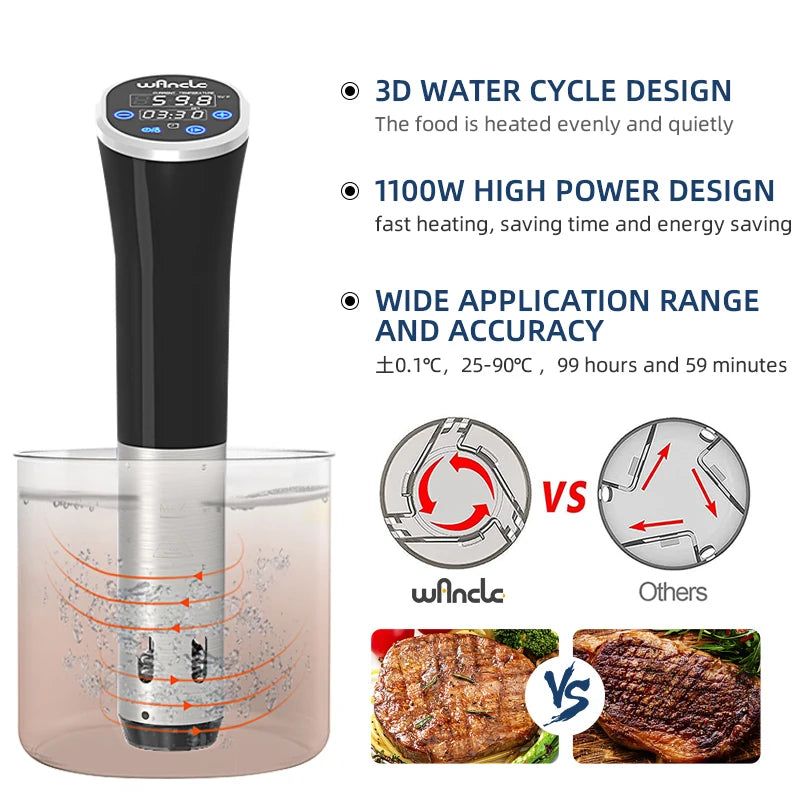 Waterproof Vacuum Cooker with Digital Display